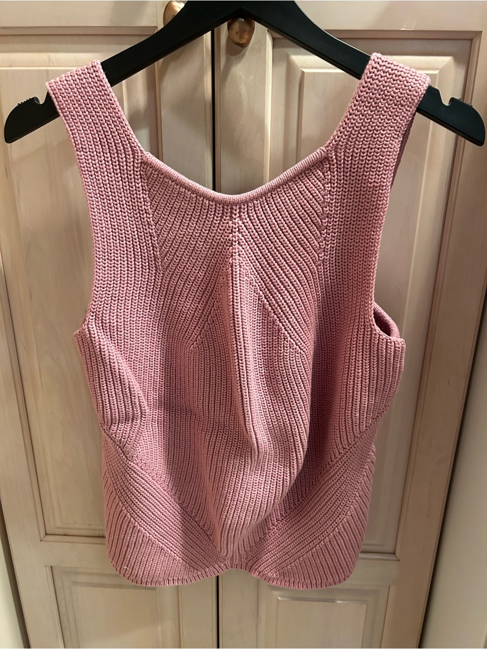 Express Cable Knit Pink  Sweater Tank Size L NWT